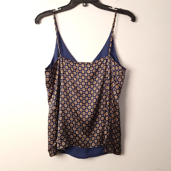 L'AGENCE Gabriella Tank Camisole Spaghetti Silk Medieval Blue Bisque XS - Picture 8 of 13
